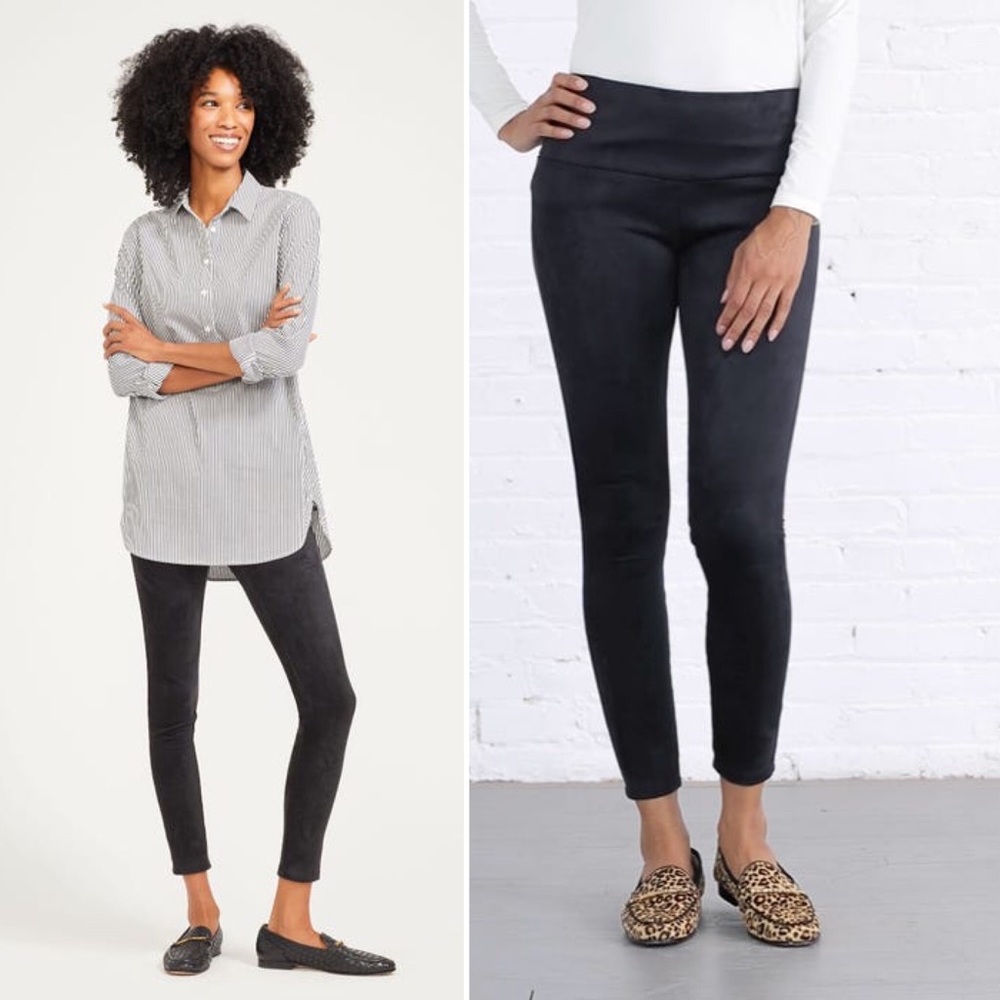 J. McLaughlin Lori Navy Faux Suede Leggings NWT
